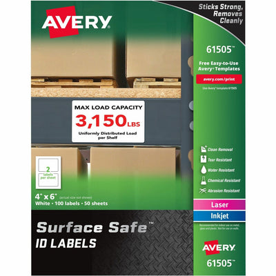 Avery Surface Safe ID Labels, White, 1 Pack — view 1