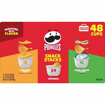 Kellanova Pringles Crisps Grab 'N Go Variety Pack, 1 Carton, KEB14991