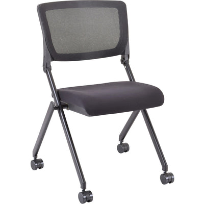 Lorell Mobile Mesh Back Nesting Chairs, 2 / Carton, LLR41846