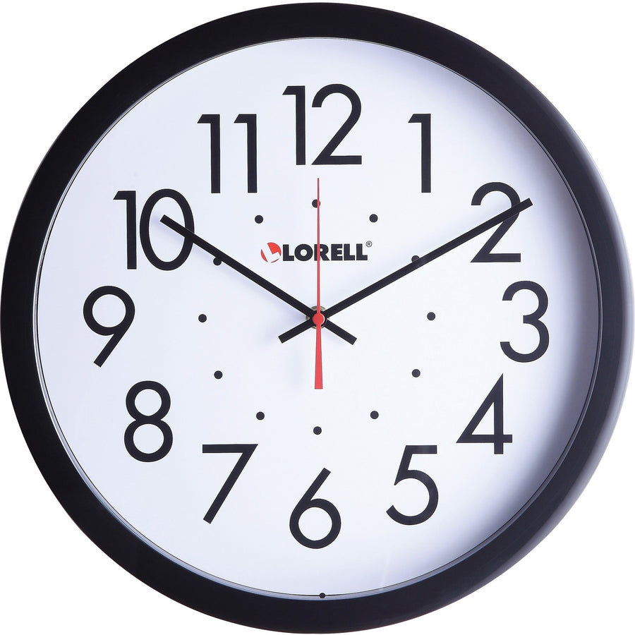 Lorell 14-1/2" Self-Set Wall Clock, Auto-set, LLR61009