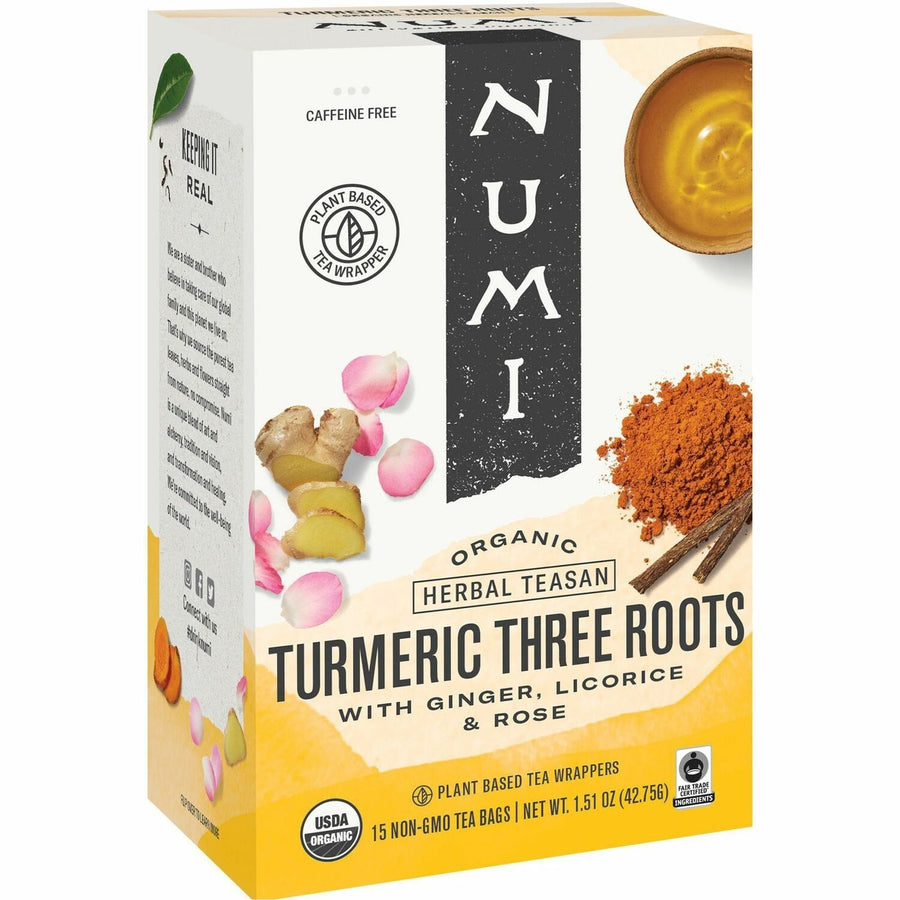 Numi Organic Turmeric Three Roots, 1 / Box, NUM10550