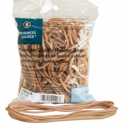 Business Source Rubber Bands, Natural, 1 Bag, BSN117B14LB