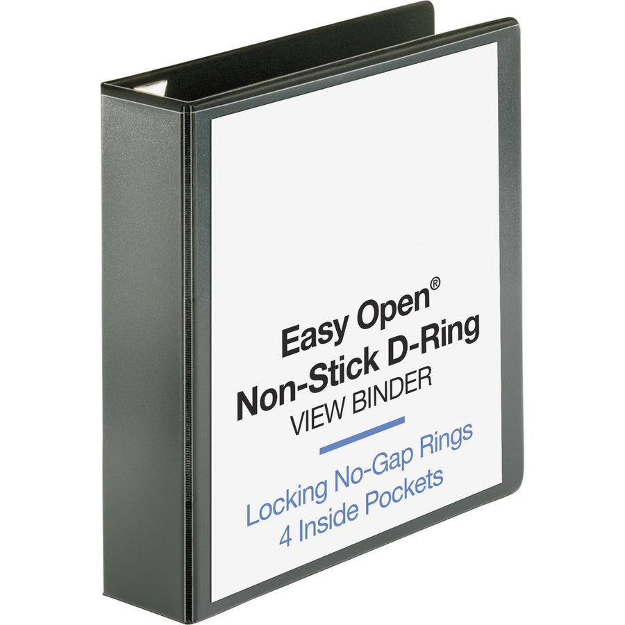 Business Source Locking D-Ring View Binder, Black, 8 1/2" Width x 11" Length, 12EA/CT — view 1
