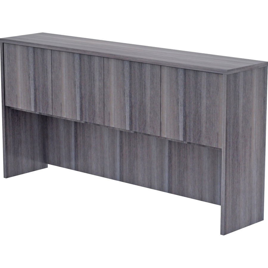 Lorell Essentials Series Stack-on Hutch with Doors, Cord Management, LLR69557