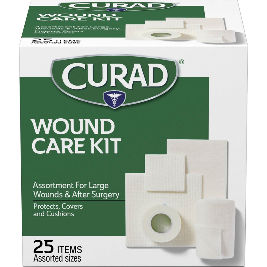 Curad Wound Care Kit, White, 25, 1 / Box, MIICUR1625V1