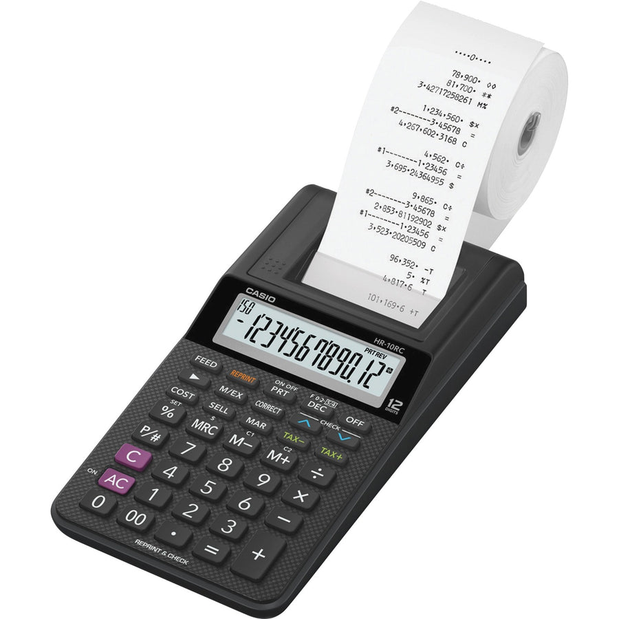 Casio HR-10RC Printing Calculator, 4" x 1.7", CSOHR10RC