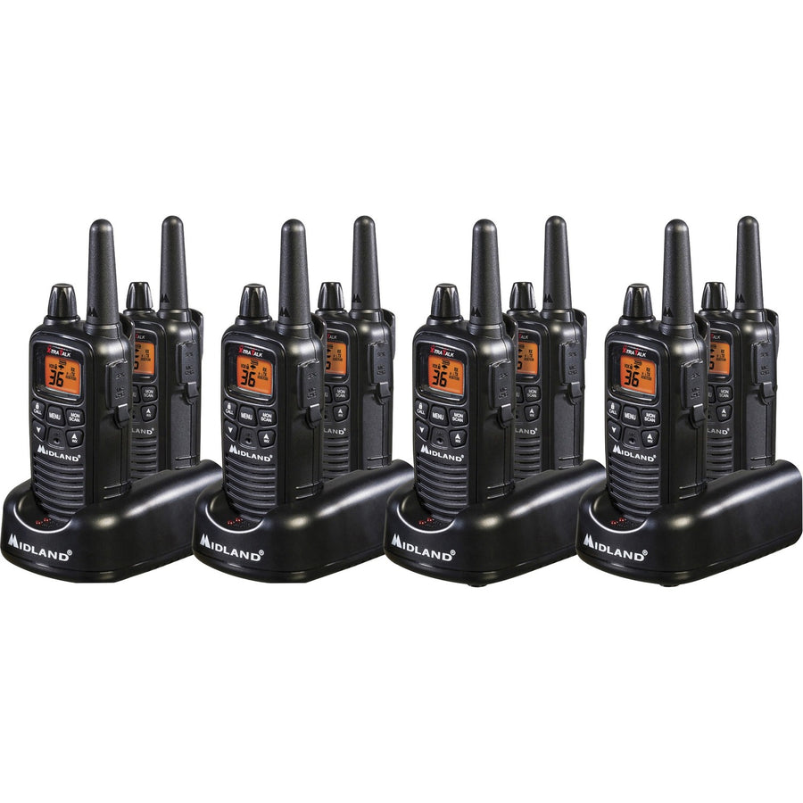 Midland Business Radio Bundle, Black, Hands-free, 8 / Box, MROLXT600BBX4