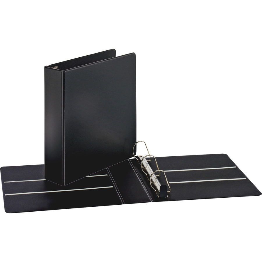 Business Source EasyOpen Locking Slant-D Ring Binders, 8.5" Width x 11" Length, Black, Chipboard, 200, Sturdy, BSN26967
