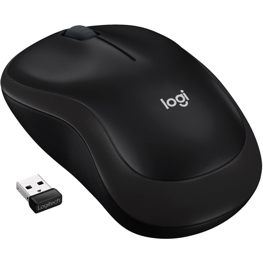 Logitech M185 Wireless Mouse, 2.4" x 3.9", Gray, LOG910003888