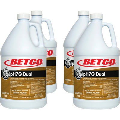 Betco pH7Q Dual Neutral Disinfectant Cleaner, Light Amber, 4 / Carton — view 1