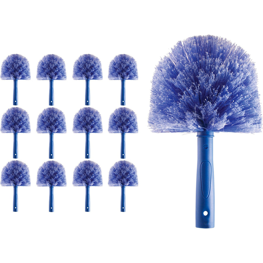 Ettore Cobweb Brush, 7.5" x 7.5", Blue, Lockable Handle, 12 / Carton, ETO48221CT