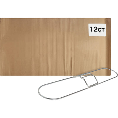 Genuine Joe Clip-On 24" Dust Mop Frame, Stainless Steel, 12 / Carton, GJO48264CT