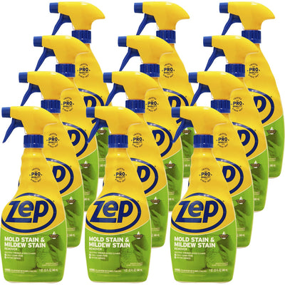 Zep No-Scrub Mold/Mildew Remover, Blue, 12 / Carton, ZPEZUMILDEW32CT