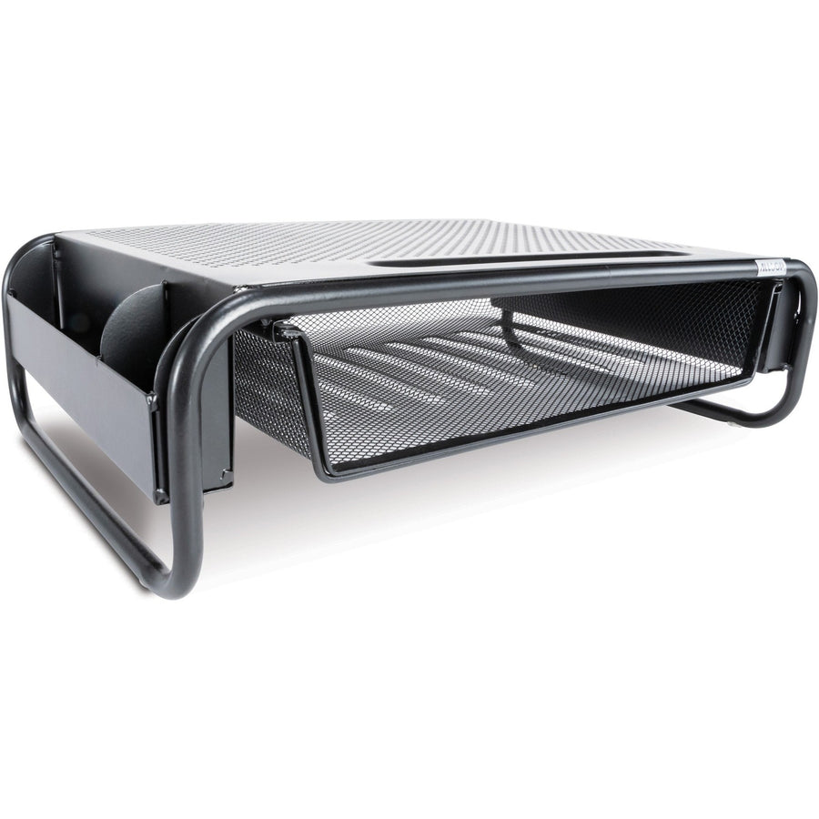 Allsop Metal Art Organizer 5 Monitor Stand with Drawer, 18" x 5.10", Black, Steel, Comfortable, ASP32166