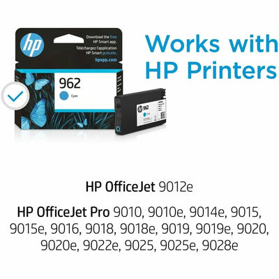 HP 962 (3HZ96AN) Original Standard Yield Inkjet Ink Cartridge - Cyan -, HEW3HZ96AN