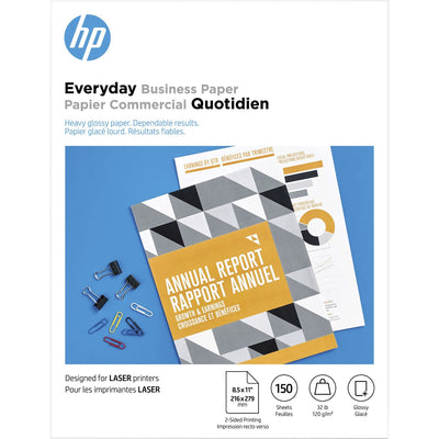 HP 32 lb. Laser Printer Paper, White, 8 1/2" x 11", 1 Pack, HEW4WN08A