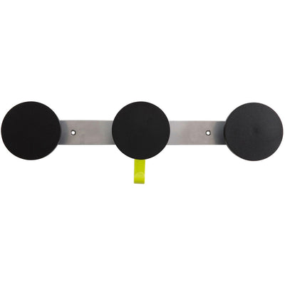 Alba Triple Metal Wall Coat Peg, Metallic Gray, /CT — view 1