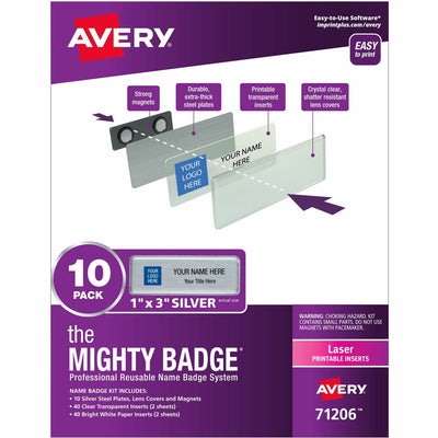 Avery Reusable Magnetic Professional Name Badge Kits, 10 Pack — view 1