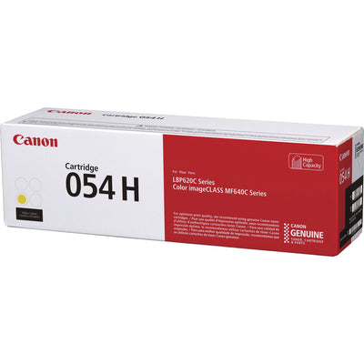 Canon 054H Original High Yield Laser Toner Cartridge - Yellow -, CNMCRTDG054HY
