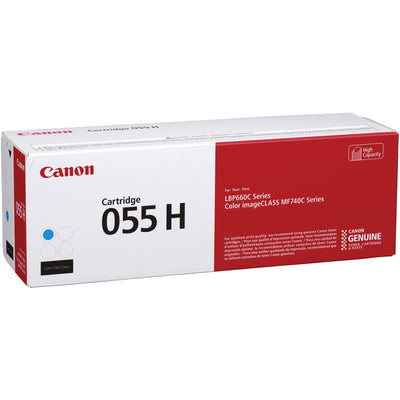 Canon 055H Original High Yield Laser Toner Cartridge - Cyan -, CNMCRTDG055HC