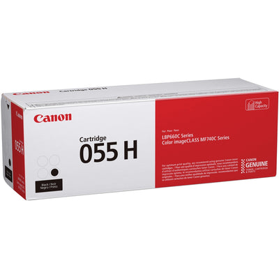 Canon 055H Original High Yield Laser Toner Cartridge - Black -, CNMCRTDG055HBK