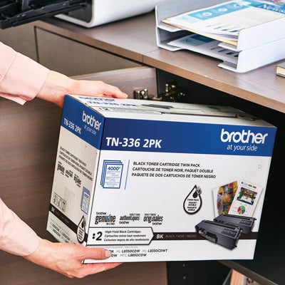Brother TN336 Original High Yield Laser Toner Cartridge - Twin-pack - Black - 1 Box — view 1
