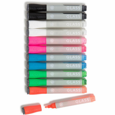 U Magnetic Liquid Glass Markers, 12 / Pack, UBR2913U0012
