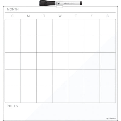 U Magnetic Frameless Dry-Erase Calendar Board, UBR461U00-04
