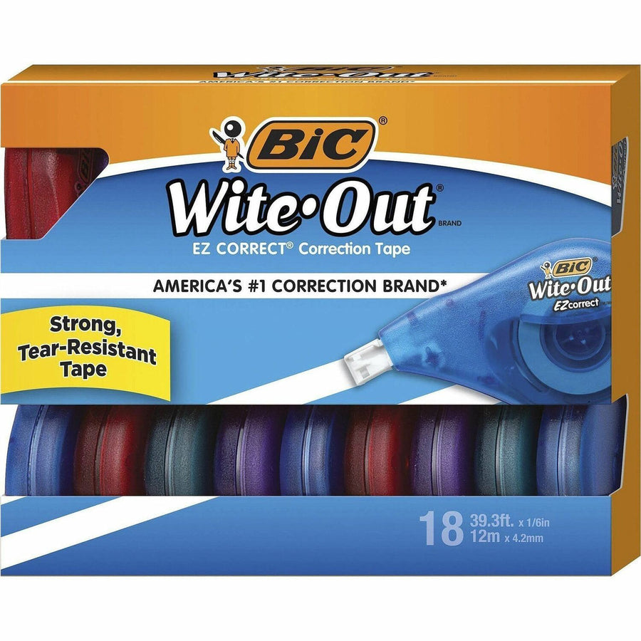 BIC Wite-Out EZ CORRECT Correction Tape, White, 1 Box — view 1