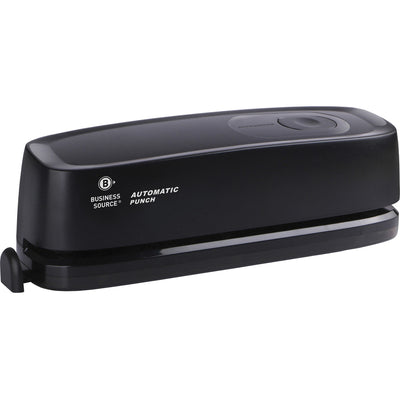 Business Source Electric Hole Punch, Black, 6EA/BX 2BX/CT — view 1