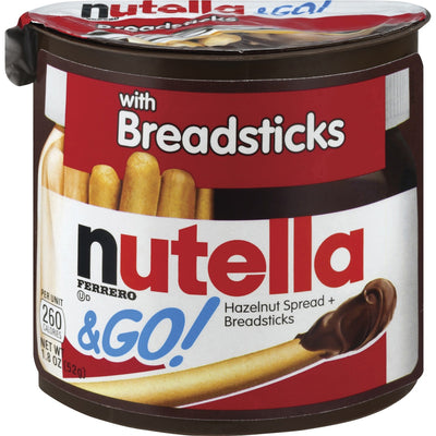 Ferrero Nutella & GO Hazelnut Spread & Breadsticks, 12 / Box, FER80314