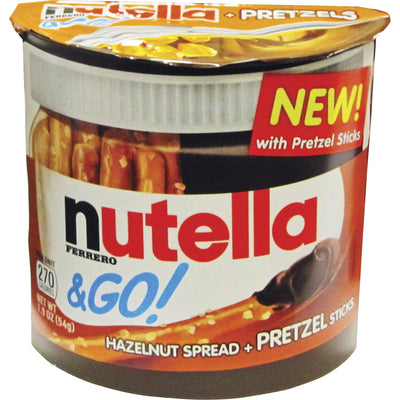Ferrero Nutella & GO Hazelnut Spread & Pretzels, 12 / Box, FER80401
