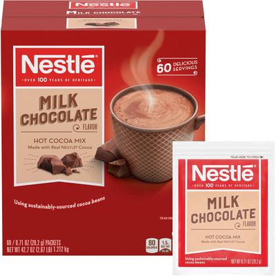Nestle® Milk Chocolate Single-Serve Hot Chocolate Packets, 60 / Box, NES26791