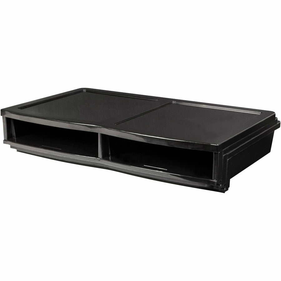 Storex Quick Stack 6-sorter Organizer, 13.60" x 8.70", Black, Plastic, Sturdy, STX61446E01C