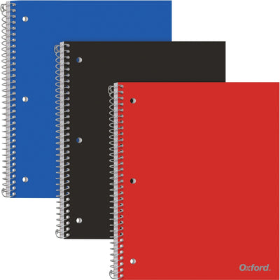 TOPS Oxford 1-Subject Poly Notebook, 3 / Pack, TOP10389