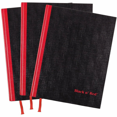 HAMELIN Black n' Red Casebound Hardcover Notebook 3-pack, JDK400123487