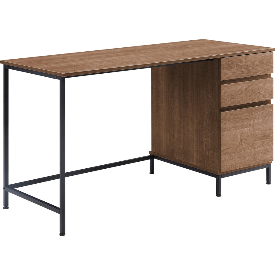 Lorell SOHO Desk with Side Drawers, Leveling Glide, LLR97615