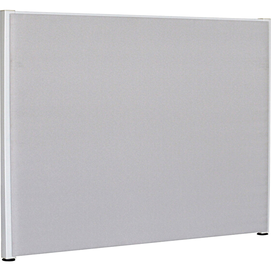 Lorell Panel System Partition Fabric Panel, 72" x 48", Gray, Steel, Leveling Glide, LLR90264