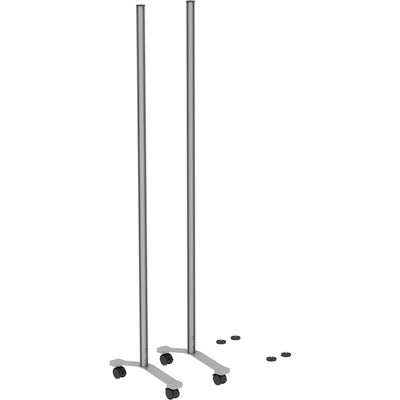 Lorell Adaptable Panel Legs for 71"H Configuration, Silver, 2 / Set, LLR90271
