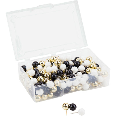 U Sphere Push Pins, White, 200 / Pack, UBR3084U0624