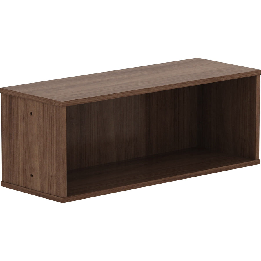 Lorell Panel System Open Storage Cabinet, 32.50" x 12.07", Walnut, Laminate, LLR90280