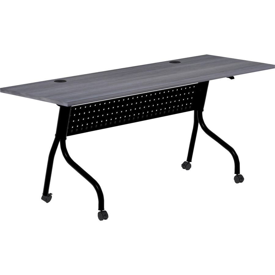 Lorell Flip Top Training Table, Melamine, Caster, LLR59488