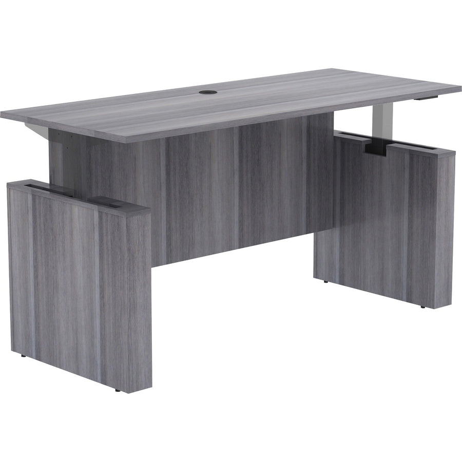 Lorell Essentials Series Sit-to-Stand Desk Shell, 49" Height x 72" Width x 29" Depth, Cord Management, LLR69578