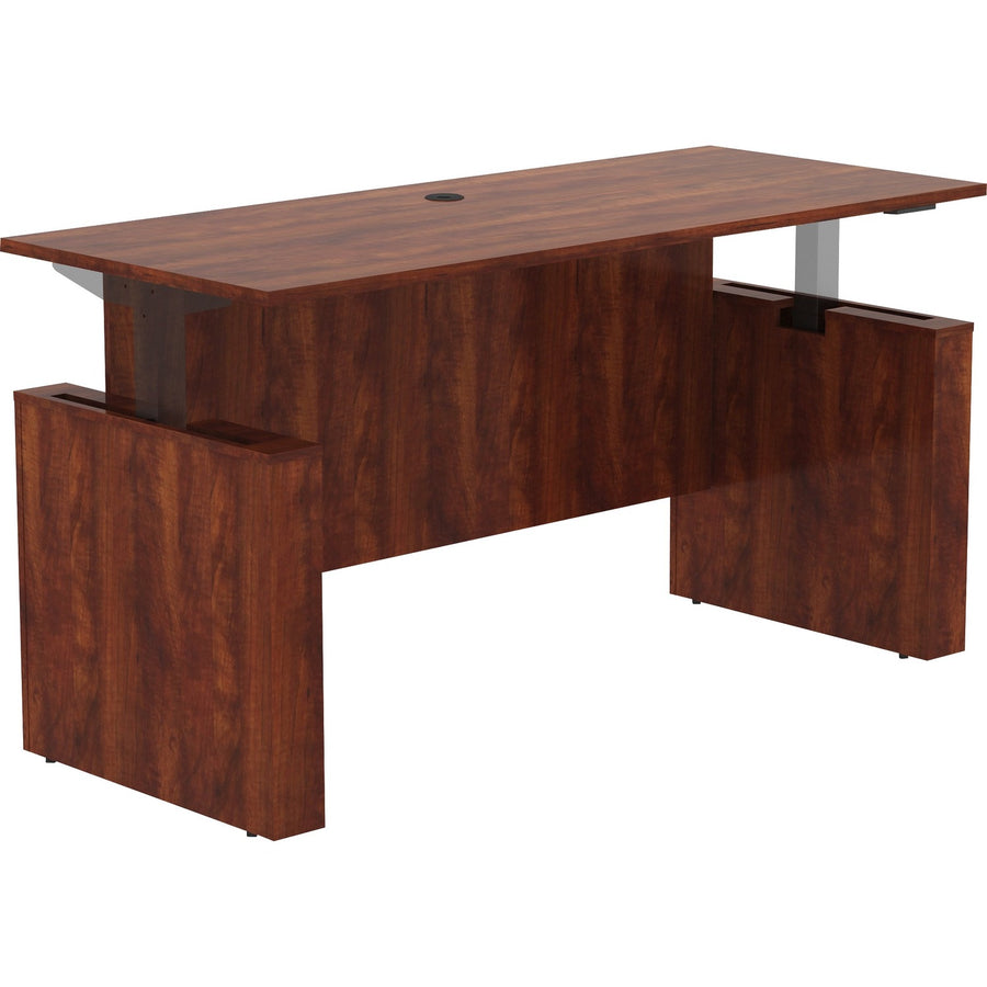 Lorell Essentials Series Sit-to-Stand Desk Shell, 49" Height x 72" Width x 29" Depth, Edge Banding, LLR69573