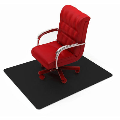Floortex Cleartex Advantagemat Black Hard Floor PVC Rectangular Chair Mat, FLRFC124860HEBV