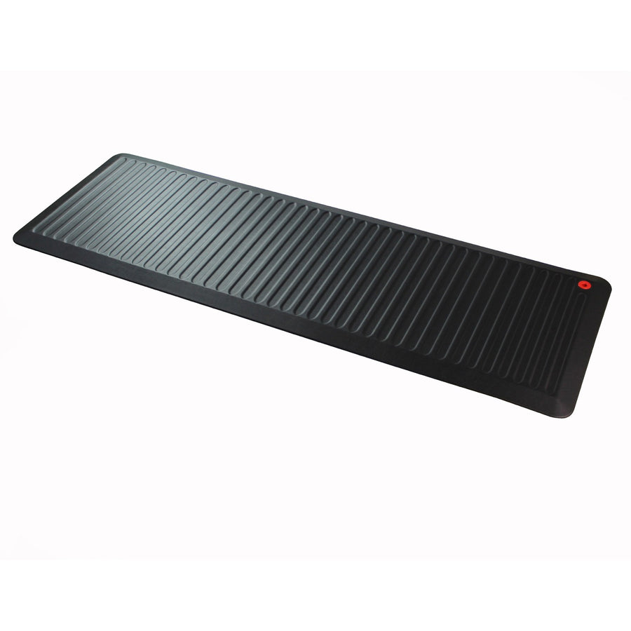 Floortex AFS-TEX® 6000X Extra-Long Active Anti-Fatigue Mat, Black, Polyurethane, Beveled Edge, FLRFCA2471XVBK