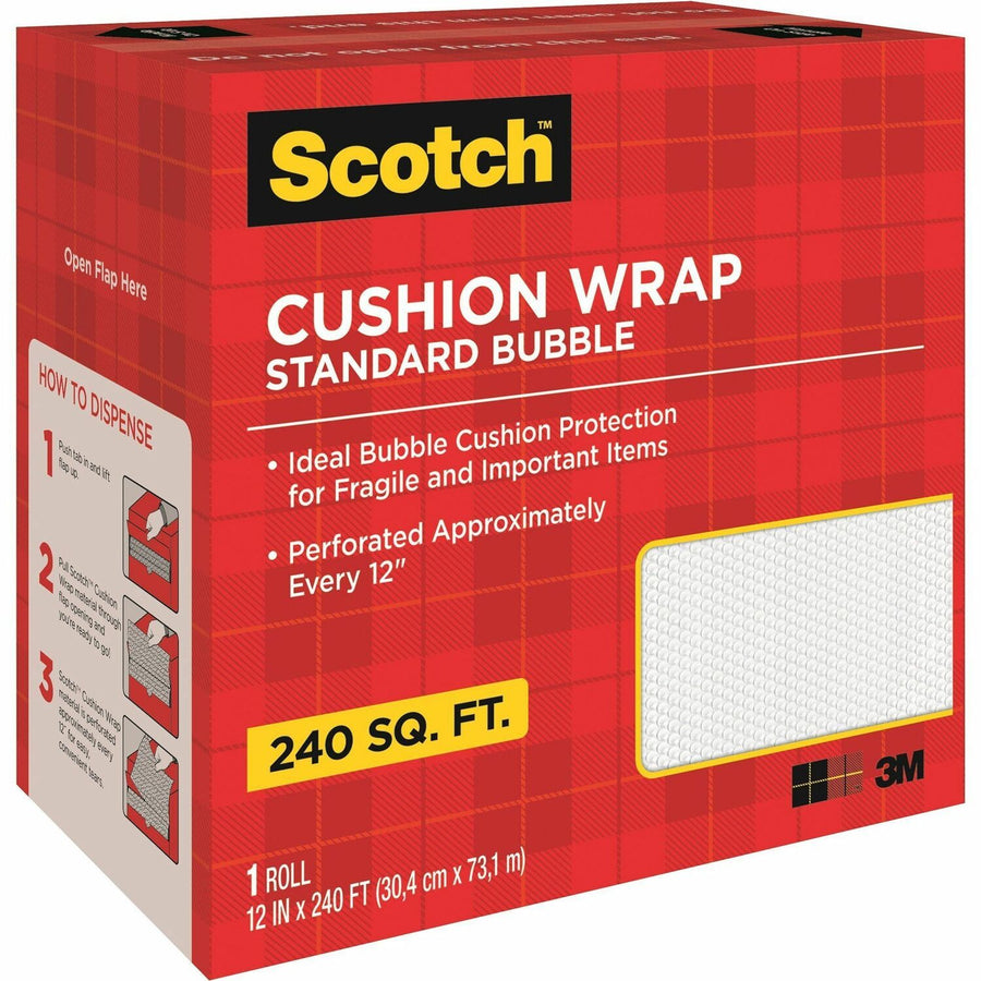 Scotch Perforated Cushion Wrap, Clear, Nylon, Easy Tear, 1 Roll, MMM7990C24