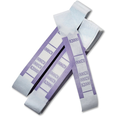 ICONEX SecurIT Currency Straps, Violet, 1000 / Pack, ICX94190065