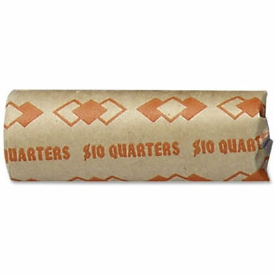ICONEX SecurIT Tubular Kraft Paper Coin Wrappers, Orange, 1000 / Carton, ICX94190093