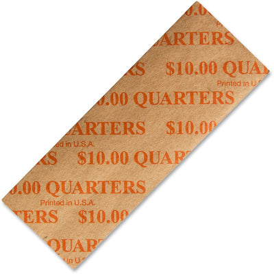 Iconex SecurIT Color-coded Flat Coin Wrappers, Orange, 1000 / Pack, ICX94190054